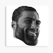 Gigachad Chad Virgin Giga Chad Based Meme 4chan Virgin Vs Chad Virgin  Versus Chad Cringe Canvas Prints for Sale