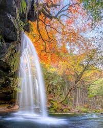 鍋ヶ滝の紅葉 熊本県小国町 鍋ヶ滝の横顔がもうワンカットあったのでポストします sony a9 sigma 14mmf1 8 5枚hdr カメラやクルマは一般的に高価な方が性能で優れる autumn leaves waterfall outdoor