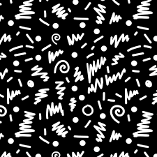 Aesthetic Cute Black And White Pattern Background Colorful Fabrics Digitally Printed By Spoonflower Memphis 80s 90s Black And White Rad Kids Trendy Black And White Aesthetic Black And White Black And White Background