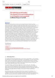 Hris (human resource information system) hcm (human capital management) hr departments and units in organizations are typically responsible for a number of activities. Pdf Disciplining Social Media An Analysis Of Social Media Policies In 26 Swedish Municipalities