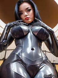 Porn image of deepthroat realistic art pov latex woman robot 18 bodysuit  created by AI