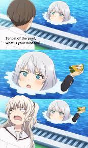 Senpai of the pool, what shall we eat today? : r/Animemes