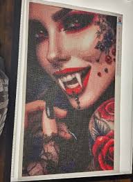 Took nearly 2 weeks to finish the 4 horror now starting the Last Supper  50x100cm biggest one I've ever started 😱😱