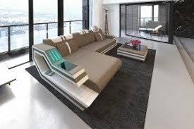 Stoff Couch Couch Mikrofaser Ravenna Led L Form Taupe Mit Led Mineva 21 Wohnzimmer Sofa Wohnen Sofa Wohnlandschaft