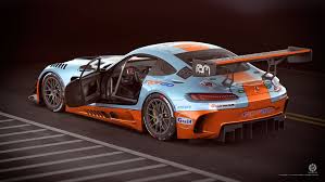 Not Everything Looks Better In Gulf Livery Just Most Things Here S Mercedes White Hot Gt3 Racer In Ram Racing Gulf Mercedes Amg Mercedes Benz Amg Mercedes