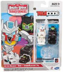 Amazon Com Angry Birds Transformers Telepods Ultra Magnus Bird Vs Soundblaster Figure Pack Toys Games Angry Birds Transformers Transformers Characters