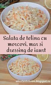 … deja in salata cu sos remoulade si limba fiarta (reteta aici) sau in salata cu iaurt si maioneza (reteta aici). Absolut Delicios Salata De Telina Cu Morcovi Mar Si Dressing De Iaurt