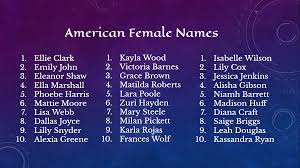 However, in the middle of the republic, recorded women's names start omitting any praenomen. American Female Names American Male Names Female Names Last Names For Characters
