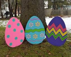 Easter Yard Art Easter Decoration Easter Outdoor By Emcyardart Easter Decorations Outdoor Easter Egg Painting Easter Yard Decorations