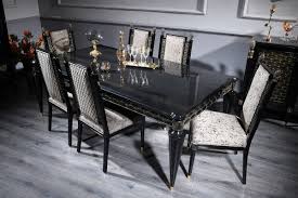 Shop gray dining room tables from ashley furniture homestore. Casa Padrino Luxury Baroque Dining Set Silver Gray Black Gold 1 Dining Table And 6 Dining Chairs Dining Room Furniture In Baroque Style