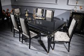 Description elster gray coffee table, simple and clean look. Casa Padrino Luxury Baroque Dining Set Silver Gray Black Gold 1 Dining Table And 6 Dining Chairs Dining Room Furniture In Baroque Style