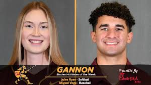 Ryan, Vega named Chick-fil-A Gannon Student-Athletes of the Week