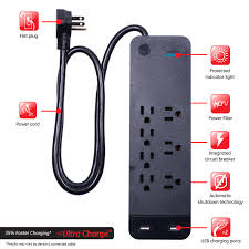 Buy power strip at the best price in bangladesh. Ge Pro 7 Outlet 2 Usb Power Strip Surge Protector 3ft Cord 37054 Walmart Com Walmart Com