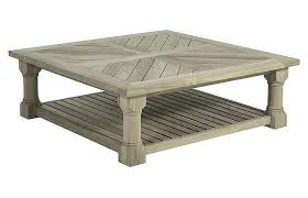 Perfect for entertaining guests or friends and family with alfresco hors d'oeuvres, sebastian teak outdoor coffee table provides a stylish dining addition to any backyard or patio. Lakeshore Oyster Teak Wood Outdoor Coffee Table