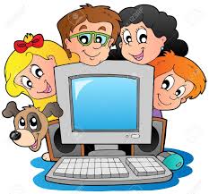 Studying caricature recognition is fundamentally important to understanding of face perception. Computer With Cartoon Kids And Dog Royalty Free Cliparts Vectors And Stock Illustration Image 10354188