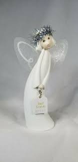 Ceramic Angel Figurine Best Friends White Silver 5 In 2020 Ceramic Angels Angel Figurines White Silver