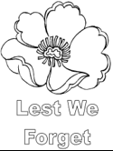 Realistic poppy flowers coloring page. Remembrance Day Coloring Pages