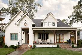 Modern farmhouse brick and stone exterior. White Brick Farmhouse White Brick Farmhouse The Square Footage Of This Farmhouse Is Around 4 Modern Farmhouse Exterior House Designs Exterior Brick Farmhouse