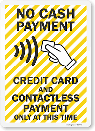 Just as late payments on credit card purchases can ding your credit, so can falling behind on your cash advance. No Cash Payment Credit Card And Contactless Payment Only Sign Sku S2 4718