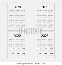 Calendar 2020 2021 Vector Photo Free Trial Bigstock