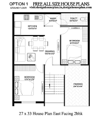 Your house plan as per the need of facilities you want in your need as well as the area of the plot you have. 27 33 House Plan 27 33 House Plan North Facing Best 2bhk Plan