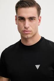 Tričko Guess JOE, barva černá