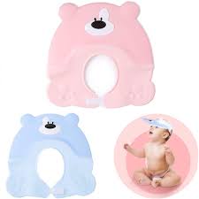 Catoon bath visor baby wash hair shield cap sun visor child kid safe shampoo shower bathing protect soft hat. Bath Shower Cap Adjustable Tangger Baby Bath Shower Cap Soft Hat Wash Hair Shield Waterproof For Kids Protect Eyes And Ears Pink And Blue 2 Pcs Buy Online In Angola At Angola Desertcart Com Productid