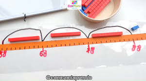 Como enseñar a sumar y a restar en la recta numérica con multibase. | Comparto como trabajamos la suma en la recta númerica con mateiral base 10 o el multibase. Coloque un