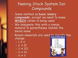 Unit 4 Chemical Nomenclature Section 2 Stock System Ion Compounds Ppt Download