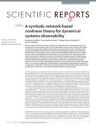 We would like to show you a description here but the site won't allow us. Pdf A Symbolic Network Based Nonlinear Theory For Dynamical Systems Observability