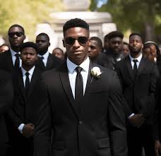 Image result for black funeral dress men