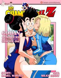 Gohan fodendo a Chichi e Androide 18 - Dragon Ball Porno - Hentai