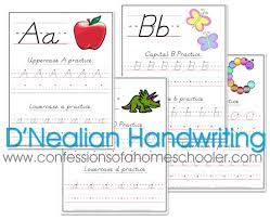 A through z alphabet letters to trace. D Nealian Handwriting Worksheets Confessions Of A Homeschooler