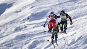 Swiss freestyle skier competing in ski cross discipline. L Argent Pour Leman A Val Thorens Radio Canada Ca