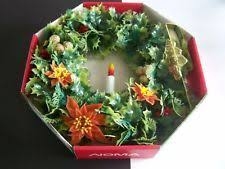 Vintage Noma Lighted Christmas Wreath Electric Window Candle Flame Bulb In Box Vintage Christmas Lights Christmas Wreaths With Lights Christmas Candles