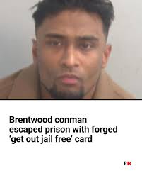 He strolled out of the prison gates with a forged 'get out of jail free'  certificate