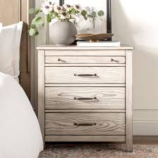 The brittany is expertly handcrafted with seamlessly wrapped corners and edges creating a continuous unbroken lacquered tweed grasscloth texture. Kelly Clarkson Home Orellana 3 Drawer Nightstand In Weathered Light Gray Reviews Wayfair