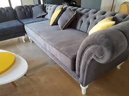 Meubles.fr vous propose un large choix de canapés d'angle confortables et à petits prix. Fly Deco Ce Canape D Angle En Velours Gris Style Facebook