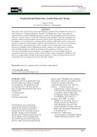 Pdf Organisational Behaviour Leadership And Change