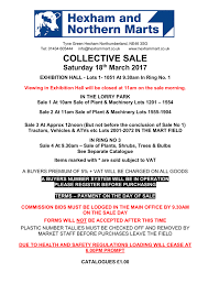 Collective Sale Hexham And Northern Marts Manualzz Com