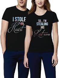 Curate images in alignment with your high value energy. I Stole Last Name T Shirts Husband And Wife Shirts Couple Shirt Couple Outfit Married Couple His And Hers Shirts Made By Vivamake Couple Shirts Couple Shirts Relationships Couple Outfits