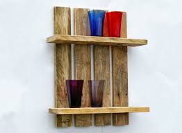 Regal Aus Holz Regal Fur Vasen Wandregal Aus Etsy Wood Pallets Wooden Shelves Wall Shelves