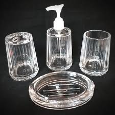 We'll do the shopping for you. Crystal Clear Acrylic Bathroom Set S23