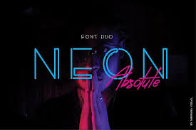 A classy, contemporary pair of script and sans fonts, inspired by 1980's and neon lights. Neon Absolute Font Duo Font Fontbundles Typography Calligraphy Bundle Bundles Typeface Type Sign Fonts Neon Free Fonts Handwriting