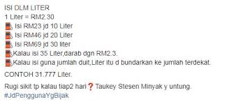 Isi minyak ikut liter bukan rm. Isi Minyak Ikut Liter Bukan Ikut Rm Ini Sebab Disebaliknya Kongsi Tular Semasa Forum Cari Infonet