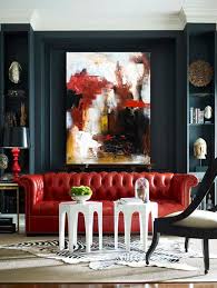 From modern to eclectic and contemporary dining room includes: Large Abstract Painting Modern Acrylic Contemporary Art Titled White Nights 40x30x1 5 By Ross Malysh Color Dark Red Maroon Sky Blue Golden Living Room Decor Interior House Interior