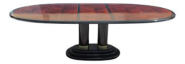 Henredon Art Deco Black Lacquered Burlwood Dining Table On Chairish Com Dining Table Art Deco Furniture Burled Wood