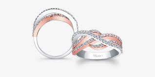 Adiamor has a huge selection of rings in rose gold to choose review by billy s. Womens Wedding Bands 2 Tone White And Rose Gold Wedding Band Transparent Png 600x400 Free Download On Nicepng