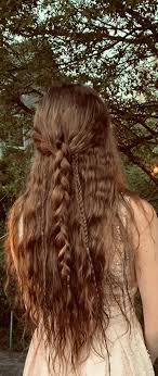 Also known as french refined, wet & curly, super wavy and deep wavy. Dance Hair Inspo Curly Brown Long Hair Boho Hair Styles Long Hair Styles Wavy Hair With Braid