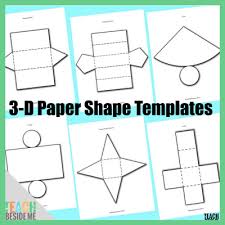 3d paper shapes teach beside me